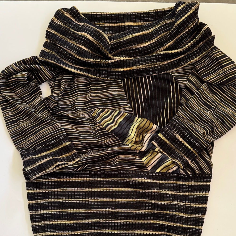 Missoni Multicolor Striped Cowl Neck Sweater